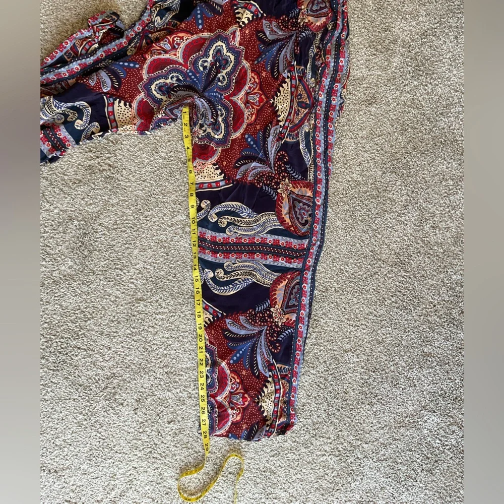 FARM Rio Navy, Red & Cream Paisley Drawstring pants - Picture 6 of 7